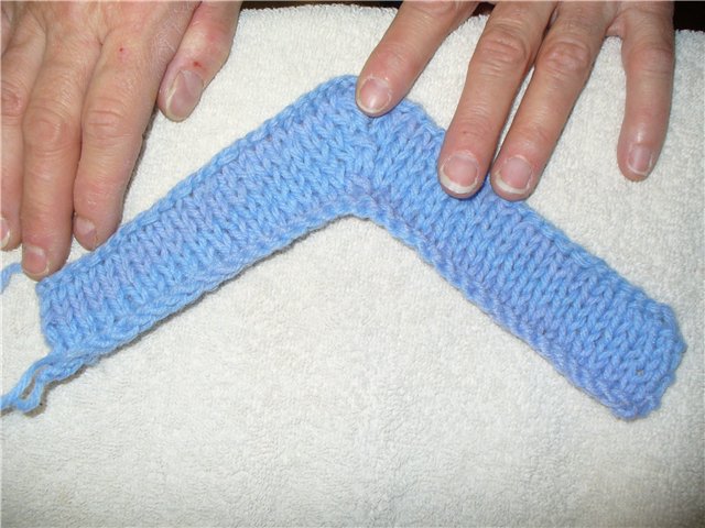 Colțuri cu ace de tricotat