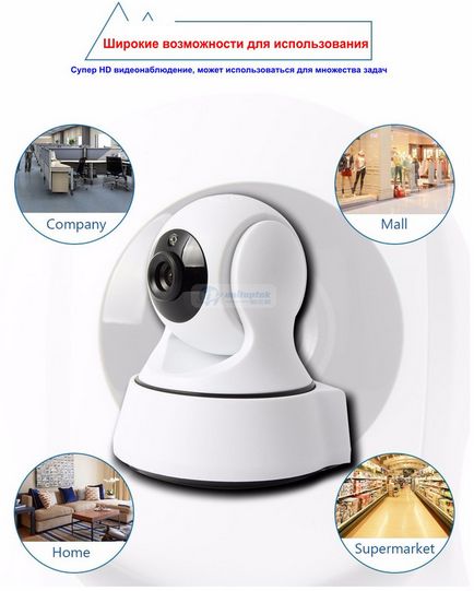 Wi-fi camera IP pivotare hd 720p controlat prin ios sau smartphone-ul Android (modelul unitoptek