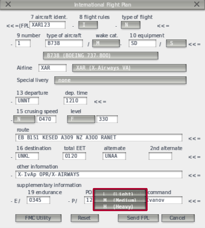 Заповнюємо польотний план в ivao - учебка x-airways