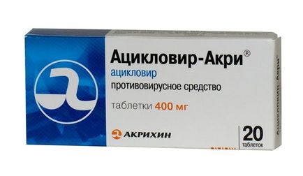 Az aciklovir használati utasítás, tabletták megfázás