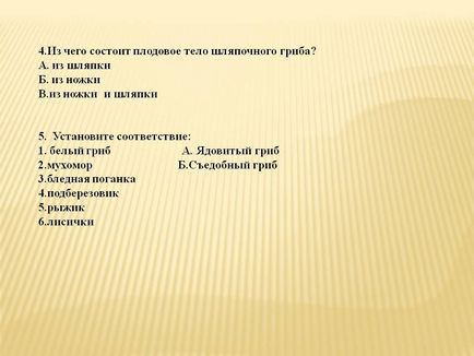 Чого складається плодове тіло шапинкових грибів - презентація 110744-21