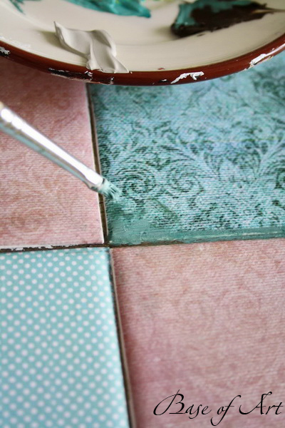 Decoupage asztal - Tilda stílus (kézi) Decoupage táblázat - Tilda stílus