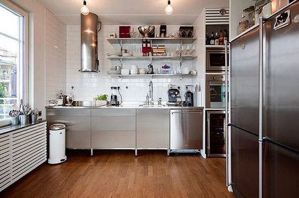 Proiectarea bucătăriei fără fotografie și descriere a dulapurilor superioare
