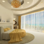 Дизайн натяжних стель в спальні (54 фото) варіанти оформлення, фото і відео