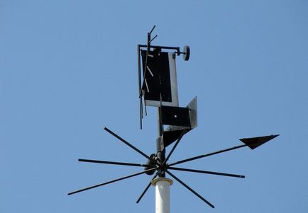 Weathervane pe acoperișul casei