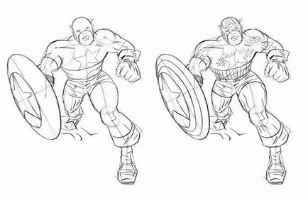 Cum să atragă Captain America Creați un super-erou! Descrierea detaliată cu schițe pas cu pas