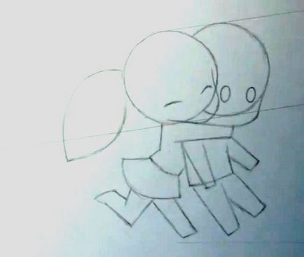 Cum să atragă îmbrățișare, tip și fată în creion pas cu pas