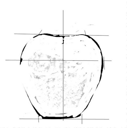Cum de a desena un măr cu un creion - cum să deseneze o jumătate de mere - desen