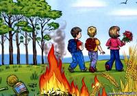Hogyan lehet megelőzni a tüzek az erdőben - tűzvédelmi - élet biztonságát - iskolai № 24