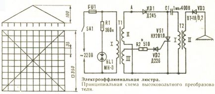 Як зробити люстру чижевського самому, радіоелектроніка, радіотехніка в вашому домі, принципові