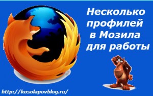 Cum se creează mai multe profiluri în browserul mozilla, blogul lui Andrew Kosolapov