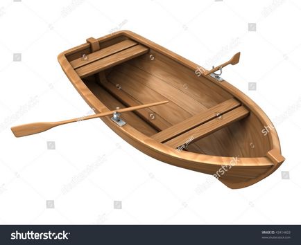 Imagine pentru copii barca cu vâsle, cum să atragă o barcă în creion pas cu pas