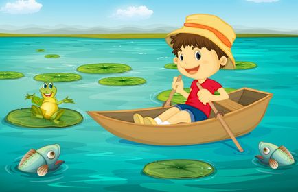 Imagine pentru copii barca cu vâsle, cum să atragă o barcă în creion pas cu pas