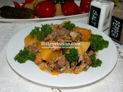 Картопля з яловичиною в рукаві покроковий рецепт з фото