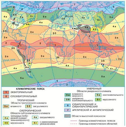 Zone climatice și regiuni, geografie