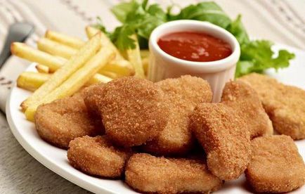 Nuggets de pui cu reteta de brânză, caracteristici de gătit și recomandări