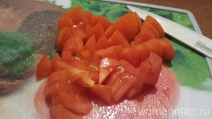 Könnyű saláta, retek, uborka, paradicsom és paprika (könnyű saláta) Könnyű saláta, retek, uborka, paradicsom és paprika
