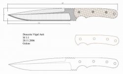 Метальні ножі креслення - мішень і тренування метальника
