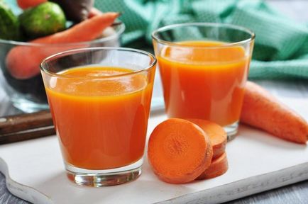 Suc de morcovi din răceala comună pentru copii (copii)