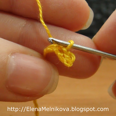 Imagine tricotată tridimensională - mimoza tricotată