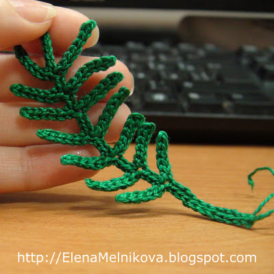 Imagine tricotată tridimensională - mimoza tricotată