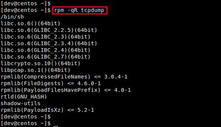 O modalitate de a testa dependența unui pachet rpm fără a fi instalată este în centos și fedora