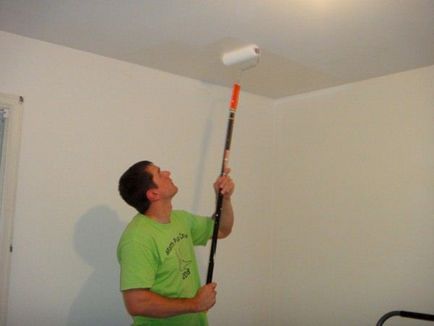 Colorarea tavanului și a pereților, tehnologia de pictura cu propriile mâini, fotografie și - afaceri ușoare