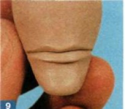 Основні технічні прийоми ліплення губ з полімерної глини
