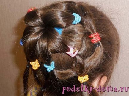 Зачіска з гумками для дівчаток, коробочка ідей і майстер-класів