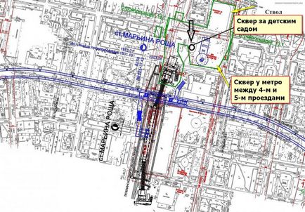 Vederea postului - noua stație de metrou va lua de la locuitorii din grovele de plantații de 3 pătrate