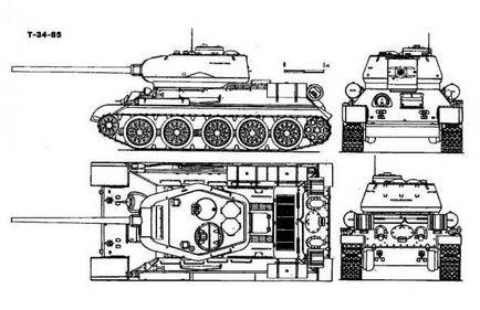 RC tartály T-34-85 kezük (azaz 34-85) RC tartály T-34-85 kezük