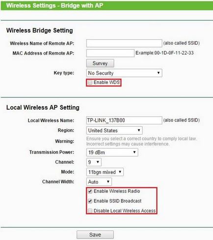 Diverse opțiuni pentru setarea modului pod cu un punct de acces pentru punctele de acces în exterior tp-link