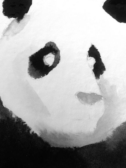 Малюємо тушшю панду - ярмарок майстрів - ручна робота, handmade