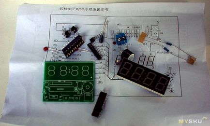 С51 (ysz-4) електронний годинник-конструктор на мікроконтролері