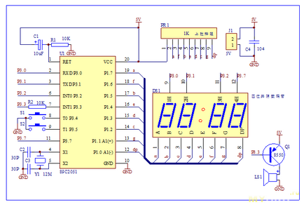 C51 (ysz-4) ceasornicar electronic pe microcontroler