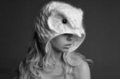 Owl pălărie - fată elegantă și originală pentru tineri