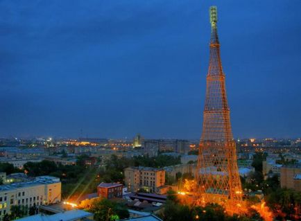 Shukhov turn în adresa Moscovei, înălțime, fotografie