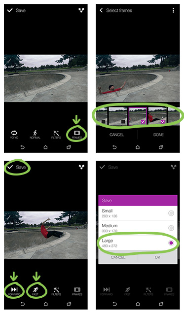 Készítsen animált SIFCO a HTC One (M8)