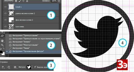 Crearea icoanelor pentru site utilizând modelele vectoriale ale Photoshop-ului atunci când faceți icoane, simplu