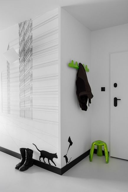 Az elegáns design a lakás egyedülálló férfiak (férfiak) Az elegáns design a lakás egy magányos ember