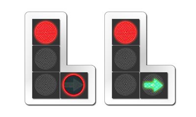 Світлофорні секції з вбудованим червоним сигналом