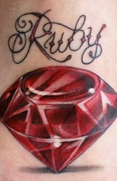 Tatuaje rubin - valoare, schițe de tatuaje și fotografii