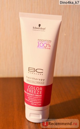 Термозахисний крем bonacure color freeze termo-protect cream - «відмінна термозахист для волосся!