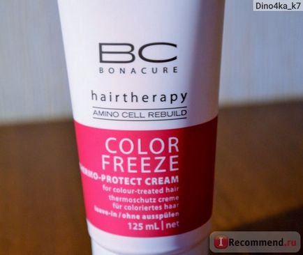 Термозахисний крем bonacure color freeze termo-protect cream - «відмінна термозахист для волосся!