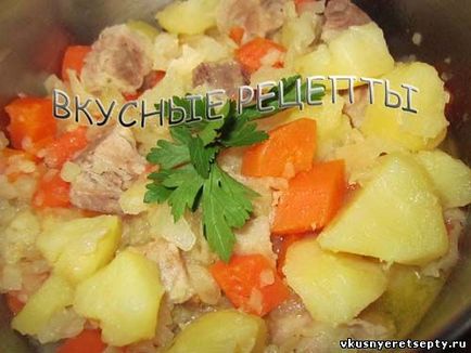 Sült krumpli hússal - recept fotó, finom receptek