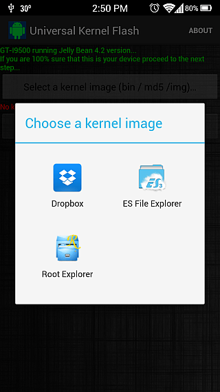 Universal kernel flash - un utilitar pentru încorporarea unui kernel personalizat pentru un număr de dispozitive Android -