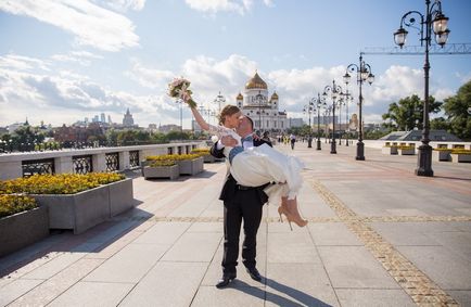 Templul lui Hristos Mântuitorul - fotografia de nuntă și o plimbare în Moscova