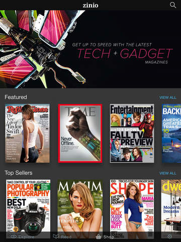 Zinio - the world s magazine newsstand - для iphone