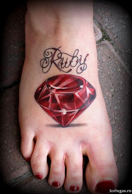 Semnificația unui tatuaj rubin, un salon de tatuaj - un tartuga - 24 de ore