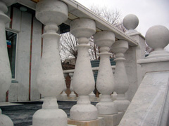 Balustrade și balustrade, balustrade, coloane, balustrade de marmură și granit